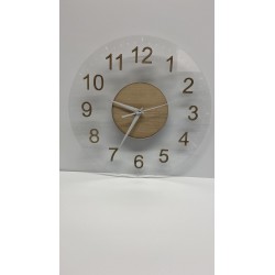 Horloge acrylique et bois